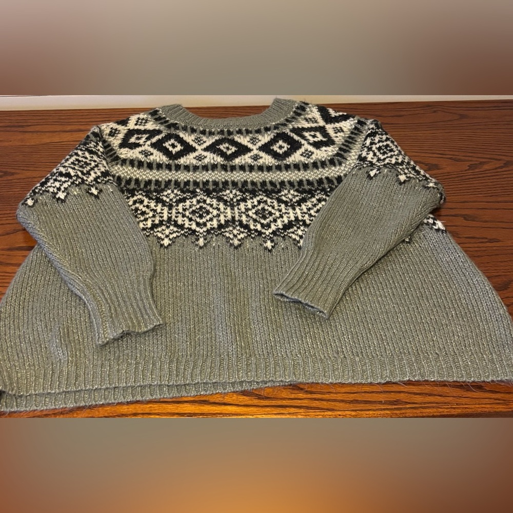 Women's Gray Patterned Sweater